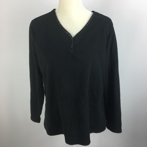 Oscar de la Renta Black Warm Sweatshirt Large - Picture 1 of 2